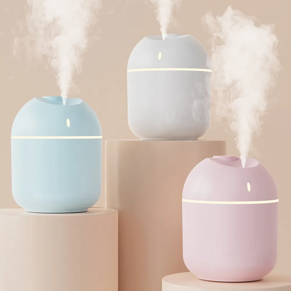 270ML 가습기 쿨 미스트 아로마 디퓨저 LED 야간 조명 전원 끄기 홈 오피스 용 USB Humidificador 보호