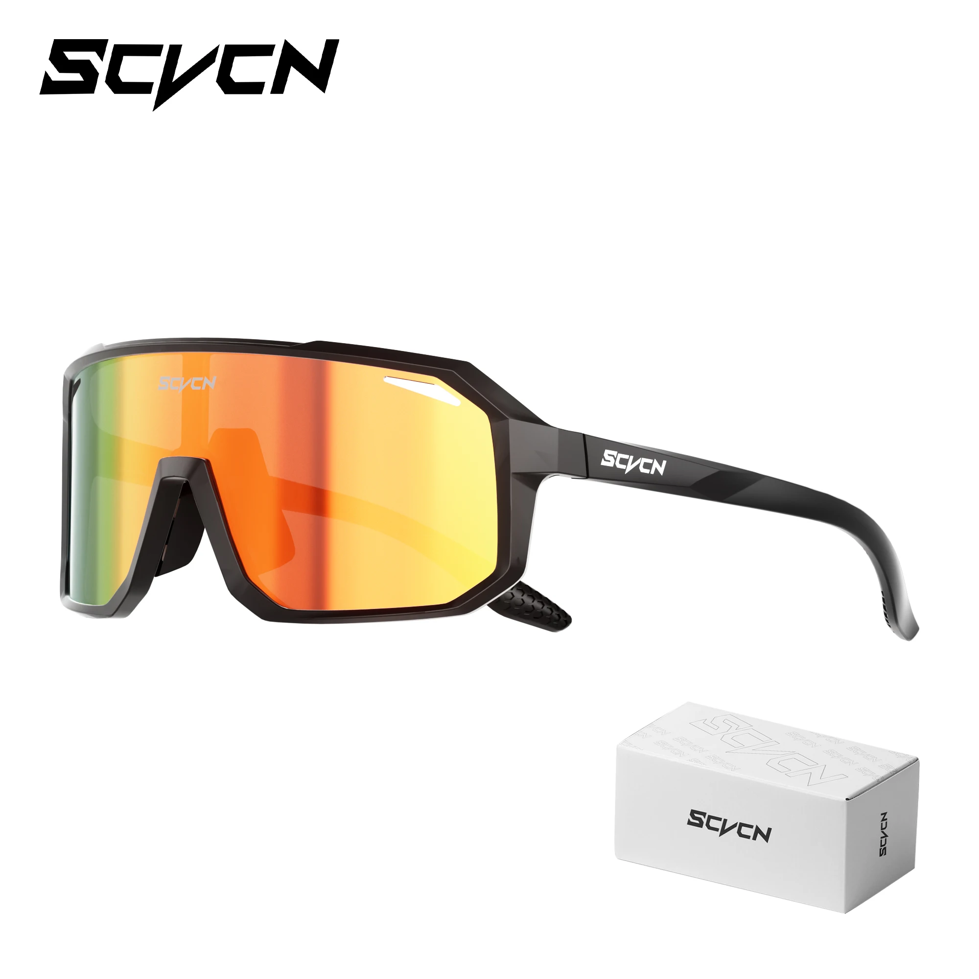 SCVCN 뜨거운 MTB 사이클링 안경 남성 여성 야외 스포츠 러닝 Drving 선글라스 UV400 도로 러닝 자전거 자전거 고글