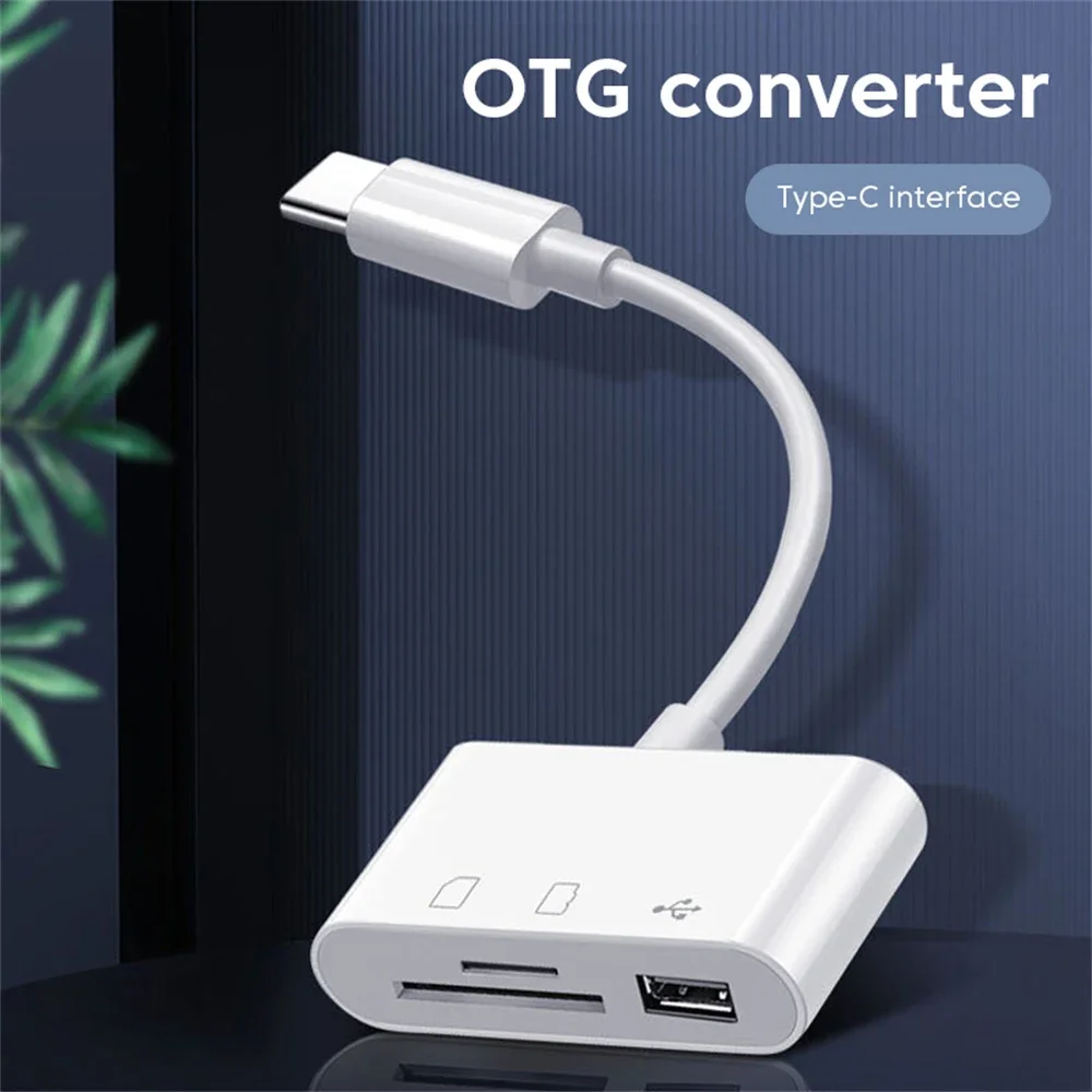 멀티 포트 허브 어댑터 3 in 1 USB 컨버터 TF CF SD 메모리 카드 리더 USB 타입 C 어댑터 (휴대폰, 맥북, 화웨이, 삼성, 오포용)