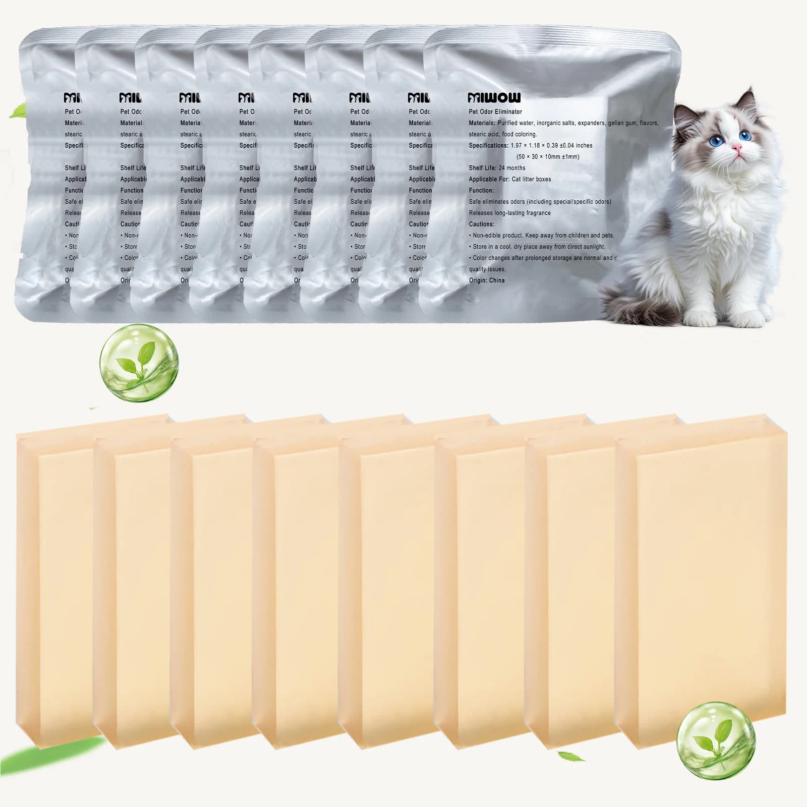 PETKIT/Meowant/UBPET 자동 세척 고양이 화장실 SC01/SC02용 고양이 화장실 탈취제 교체품 - 냄새를 원천에서 제거합니다