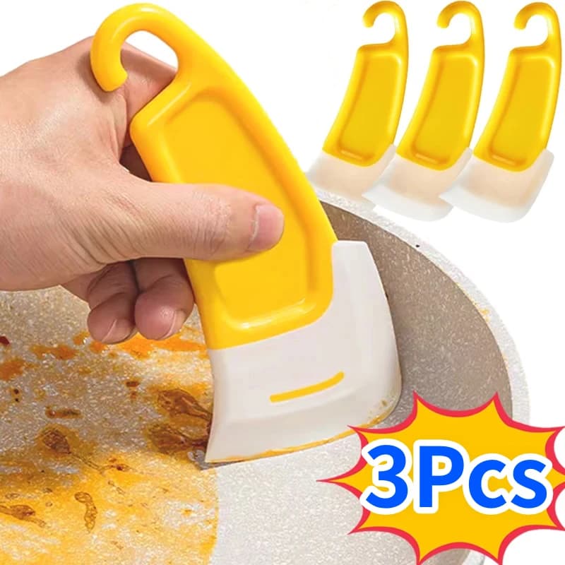 청소용 주걱 주방 스크레이퍼 부드러운 칼날 스크레이퍼 브러쉬 더러운 팬 냄비 접시 청소 도구 요리 베이킹 도구 주방 용품