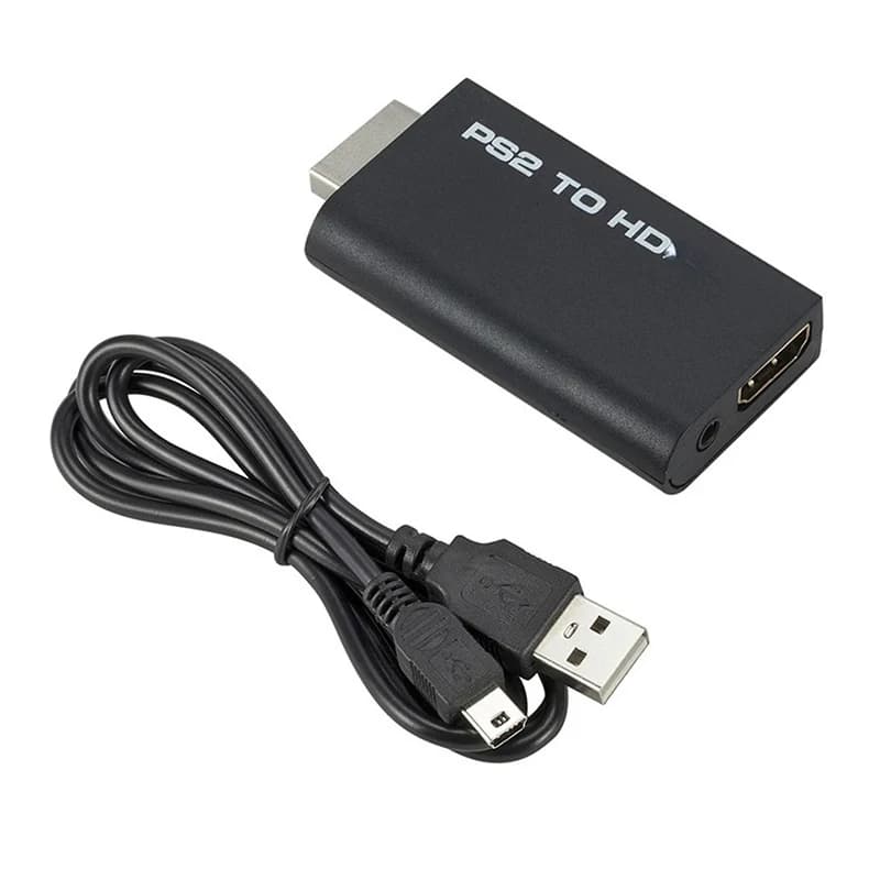 PS2-HDMI 호환 변환기 어댑터 3.5mm 오디오 포트가 있는 오디오 및 비디오는 PC를 지원합니다. 모든 Ps2 480i 480p 576i 디스플레이 모드