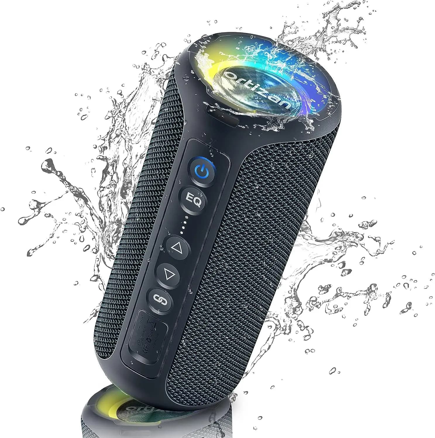 Ortizan X8 Pro 블루투스 스피커 휴대용, 40W 스테레오 사운드, 풍부한 저음, IPX7 방수, 30H 재생 시간, 혼합 색상 조명, 3 EQ