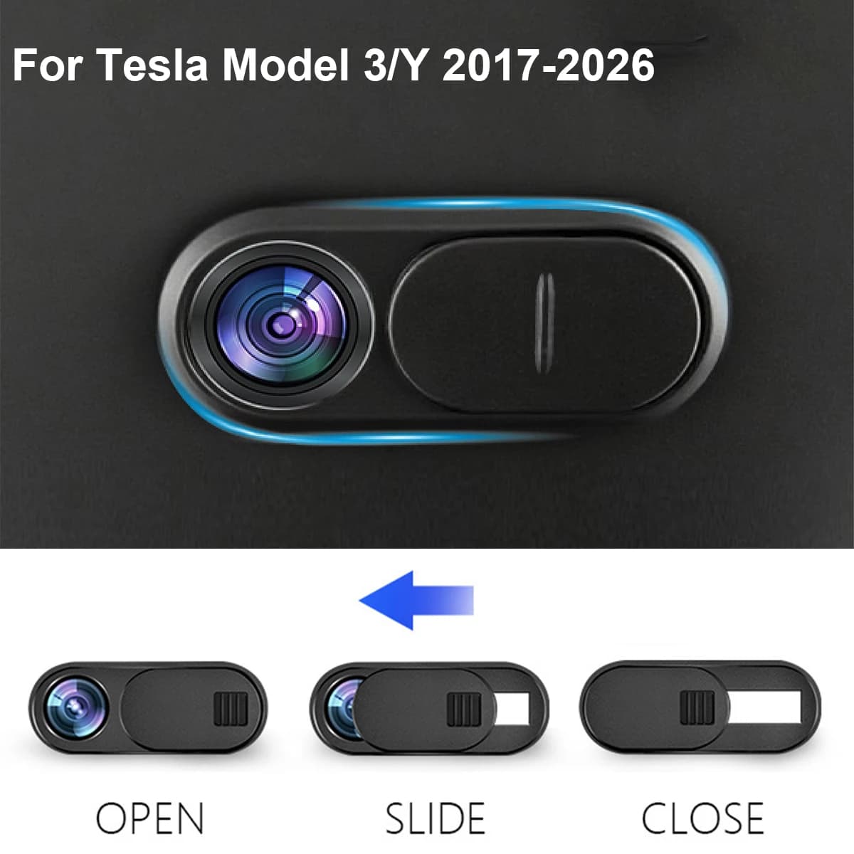 테슬라 모델 Y 주니퍼 2025 모델 3 차량용 카메라 커버 웹캠 슬라이드 차단기 1/3/5개 태블릿 PC 노트북 아이패드 호환