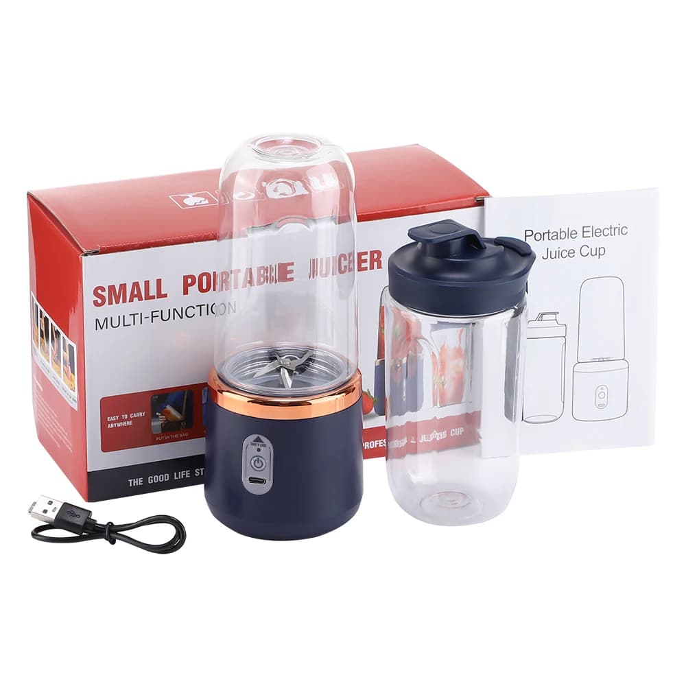 6 블레이드 전기 Juicer 컵 여행용 2 컵 휴대용 Juicer 믹서 Usb 충전 신선한 과일 주스 개인 블렌더 스무디
