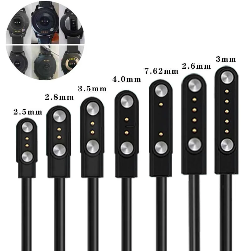 2 핀 4 핀 Smartwatch Dock 충전기 어댑터 성인/어린이를위한 USB 충전 케이블 코드 스마트 시계 전원 충전 와이어 액세서리