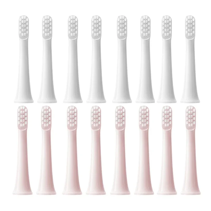XIAOMI MIJIA T100 교체 용 브러시 헤드 용 8PCS 소닉 전동 칫솔 진공 듀폰 소프트 브리 슬 적합 노즐