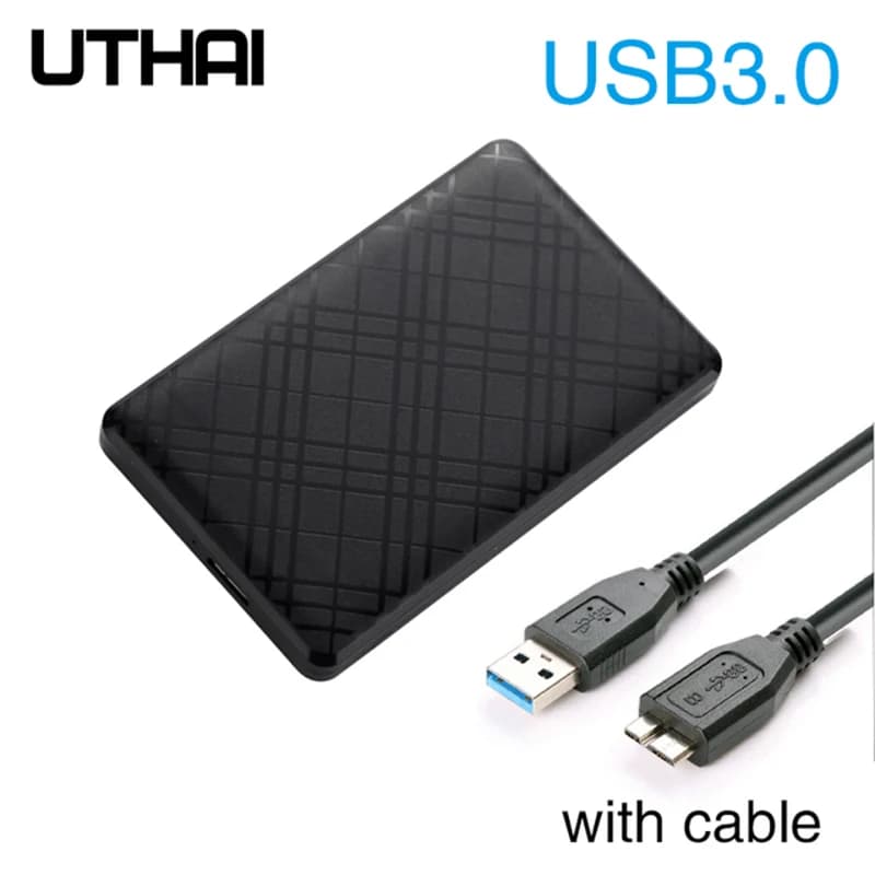 T43 케이스 Hd Externo USB 3 0 2.5 인치 SATA2 3 하드 드라이브 박스 모바일 HDD 케이스 (케이블 지원 포함) 6TB 고속 HDD 인클로저