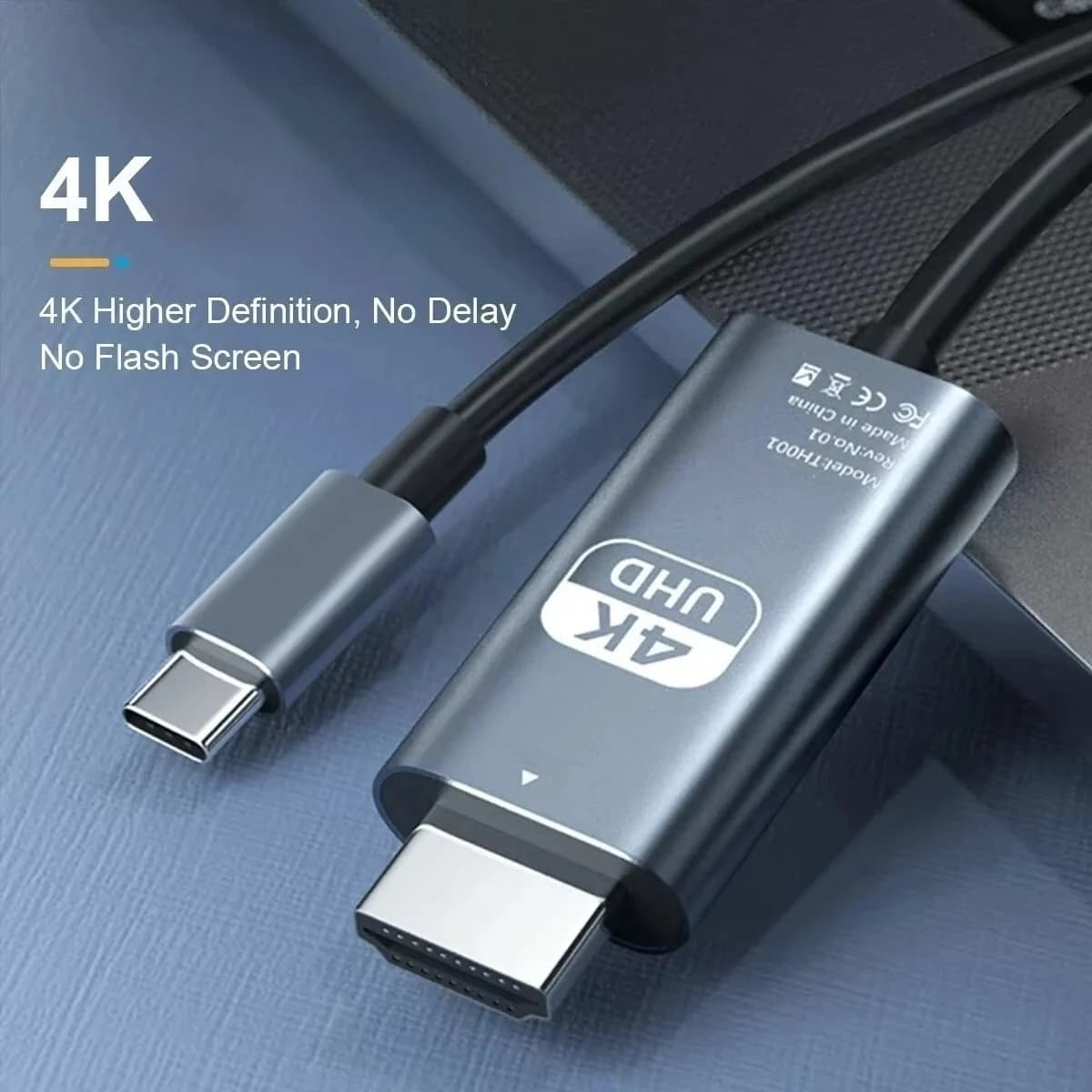 4K HD 비디오 변환 케이블 Typec-Hdtv 동일한 화면 케이블 TV 컴퓨터 2미터 브레이드 스크린 프로젝션 케이블