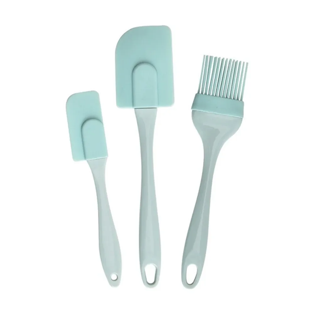 3Pcs 크림 스크레이퍼 DIY 빵 케이크 버터 주걱 믹서 오일 브러시 주방 베이킹 도구 실리콘 주걱 비 스틱
