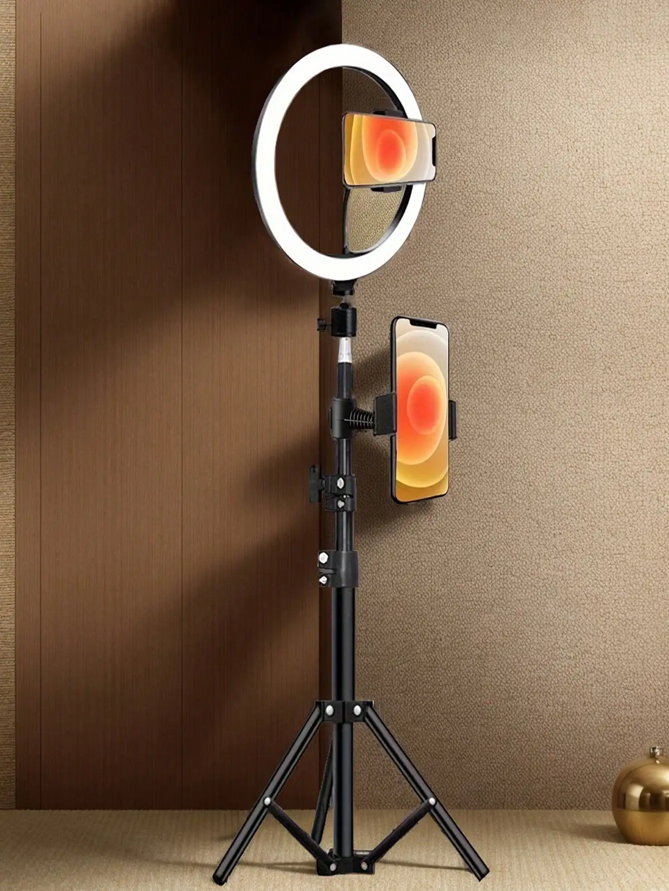 110cm 삼각대 스탠드+O-클립, 10인치 라이브 스트리밍 링 조명 및 셀카 라이브 스트리밍 용품 포함