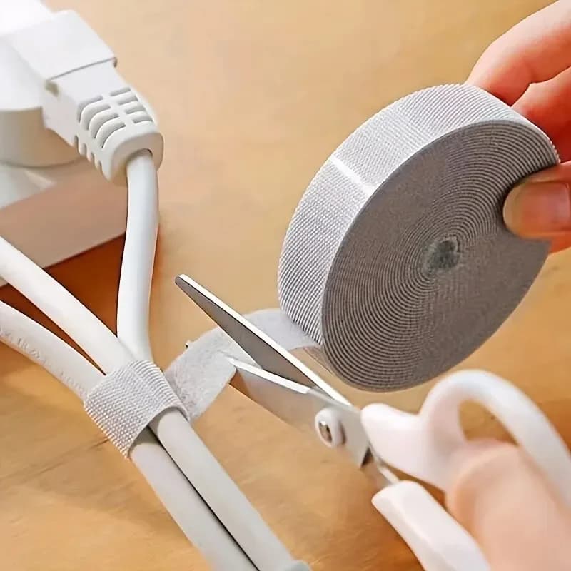 1/5M 케이블 주최자 케이블 관리 와이어 와인 더 테이프 이어폰 마우스 코드 관리 타이 보호대 iPhone Xiaomi Samsung