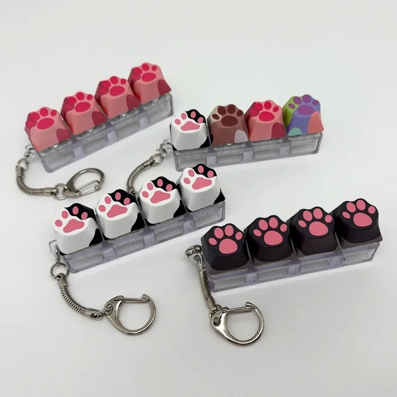 고양이 발톱 키체인 열쇠고리 펜던트 휴대폰 가방 펜던트 데스크탑 액세서리 손가락 끝 사무실 압력 해소 도구