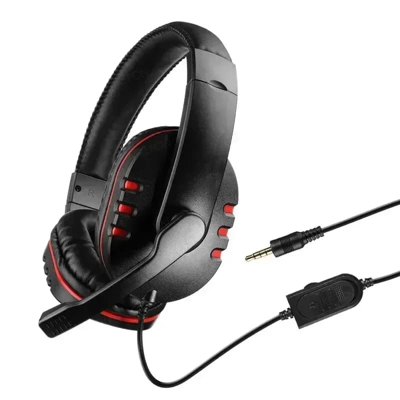 PC 컴퓨터 노트북 PS4 PS5 Nintendo 태블릿 이어폰 용 마이크 소음 차단 헤드폰이 장착 된 새로운 업그레이드 유선 헤드셋 게이머