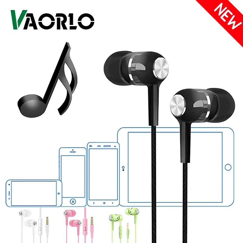 3.5mm 헤드폰 스포츠 유선 이어폰 HIFI Bass 유선 이어 버드 이어폰 형 헤드셋 게임 서브 우퍼 (마이크 포함) 핸즈프리 통화