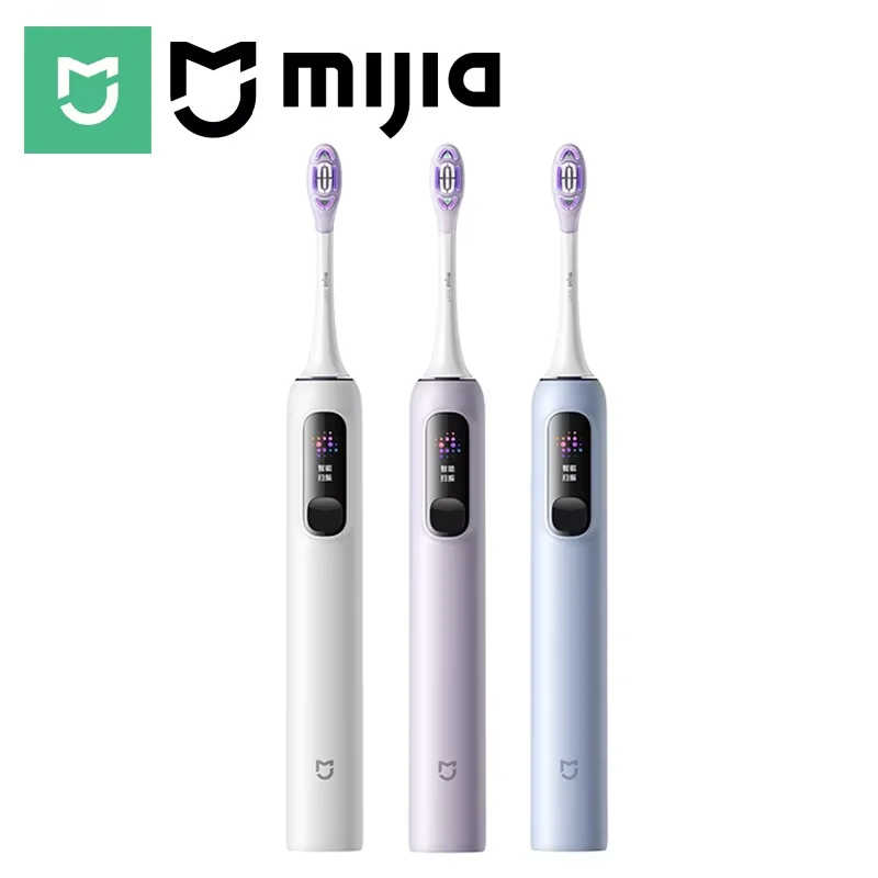 MIJIA 진동 전동 칫솔 프로 러브 기프트 박스, 스마트 스크린 압력 감지, IPX8 방수, 180일 배터리, 4가지 모드 및 4개의 헤드 포함