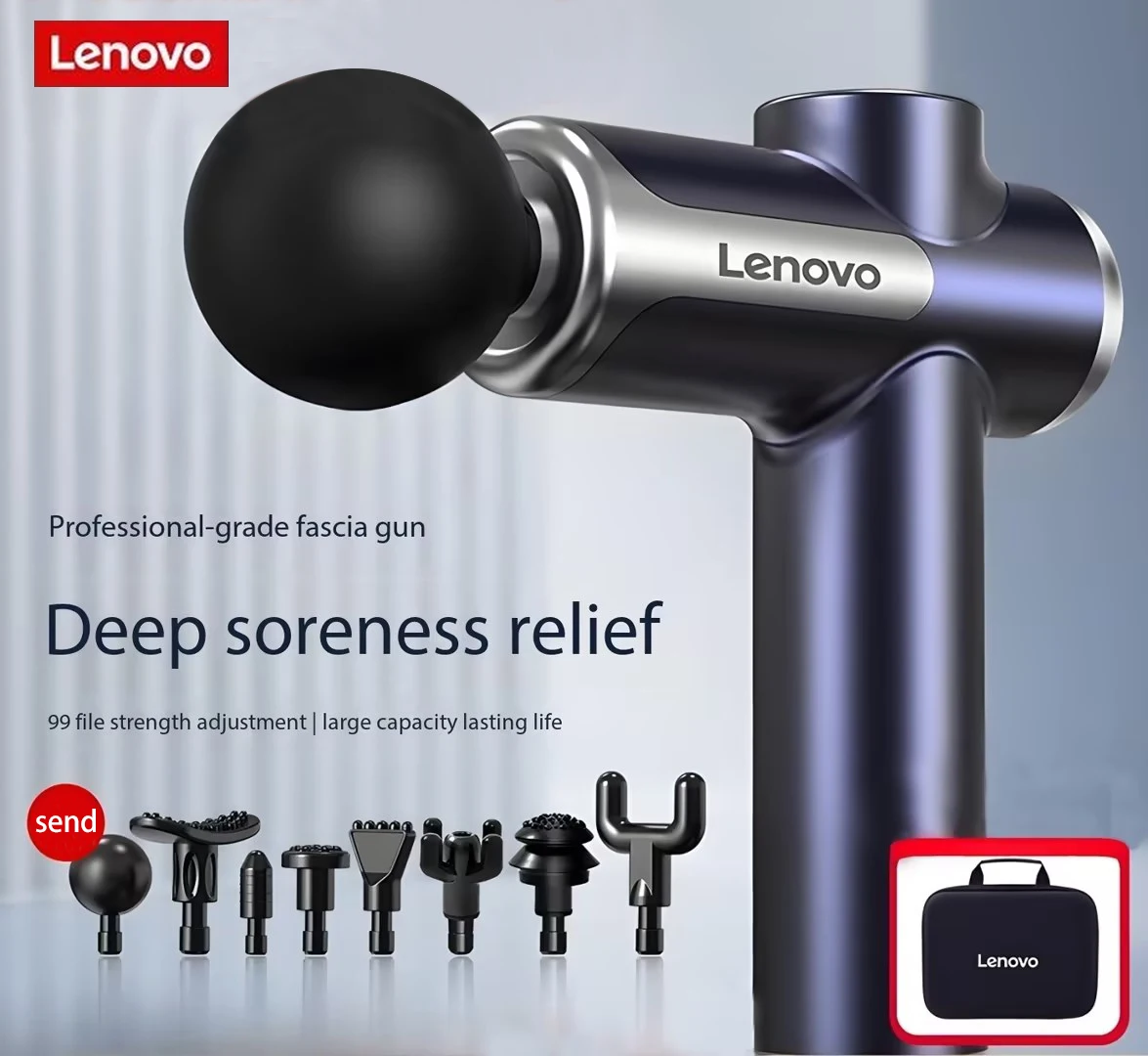Lenovo 브랜드 근막 총은 근육통을 깊게 완화합니다. 피트니스 및 휴식 장비 LED 터치 스크린 8마사지 헤드 선물