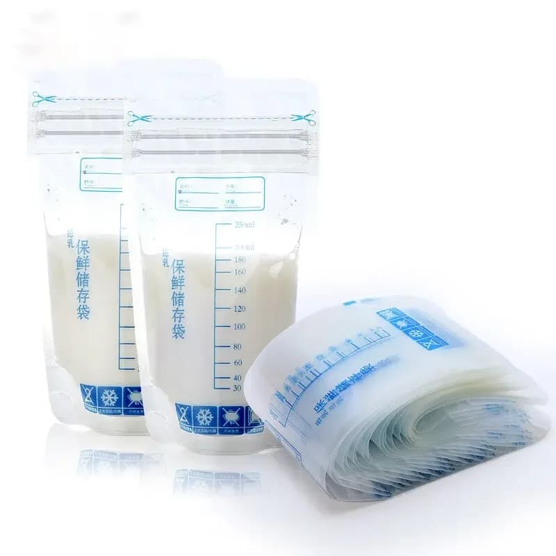 250ml 자체 서있는 이유식 보관 용기가있는 모유 보관 가방 누출 없음 우유 냉동고 가방 안전한 피드 BPA 무료 30pcs