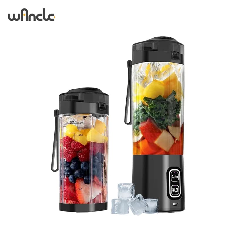 휴대용 전기 주스 메이커 블렌더 700ML USB 충전식 과일 믹서 쉐이크 스무디 신선한 주스 컵을위한 6 블레이드 Juicer