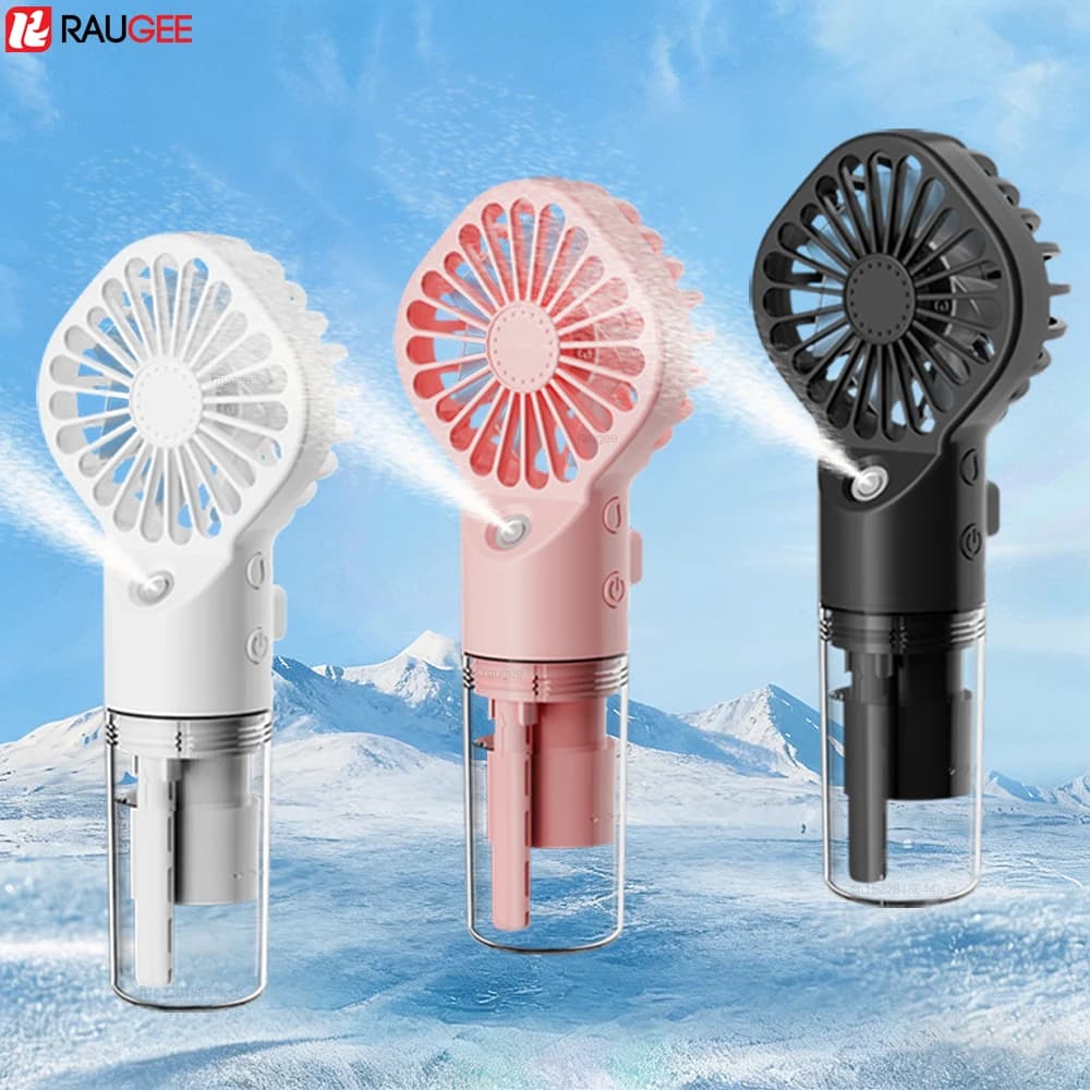 휴대용 가습기 팬 미니 워터 미스트 팬 USB 충전식 핸드헬드 팬 미스트 스프레이 핸드 팬 가습기가 있는 소형 포켓 팬