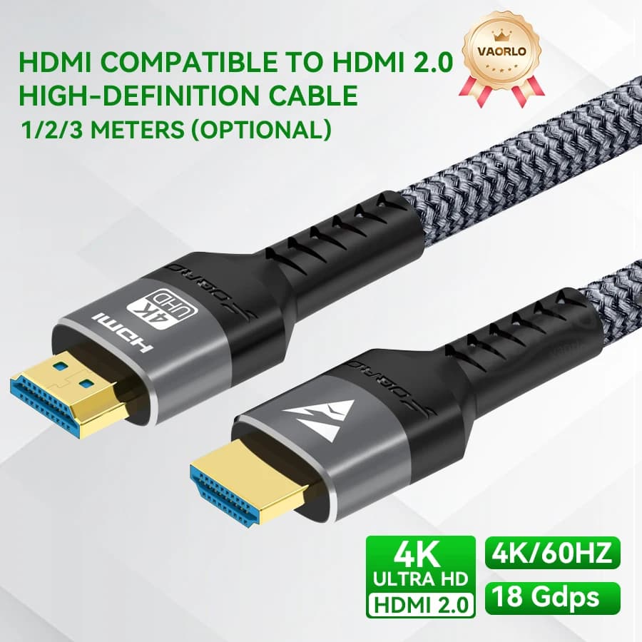 HDMI 케이블, 4K 60Hz 호환, HDMI 울트라 HD 1080P 120Hz HDR 고속 비디오 및 오디오 지원, HDMI 2.0 케이블, PS4, PS5, TV, 노트북, 모니터, RTX 3080, 프로젝터용.