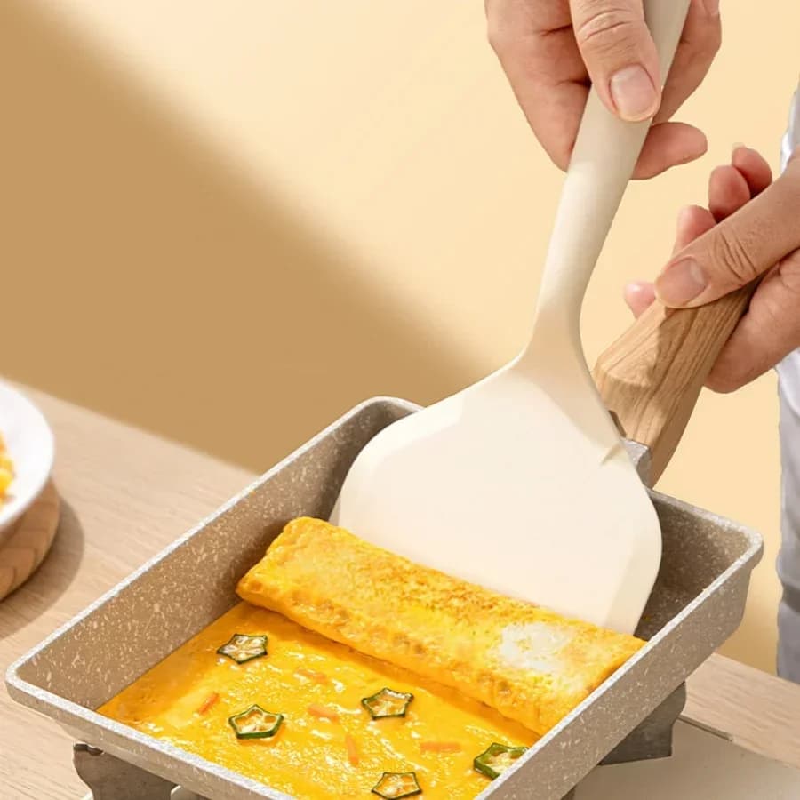 1pc 실리콘 내열성 주걱 가정용 식품 등급 비 스틱 프라이팬 스시 스테이크 생선 팬케이크 베이킹 특종 주방 도구