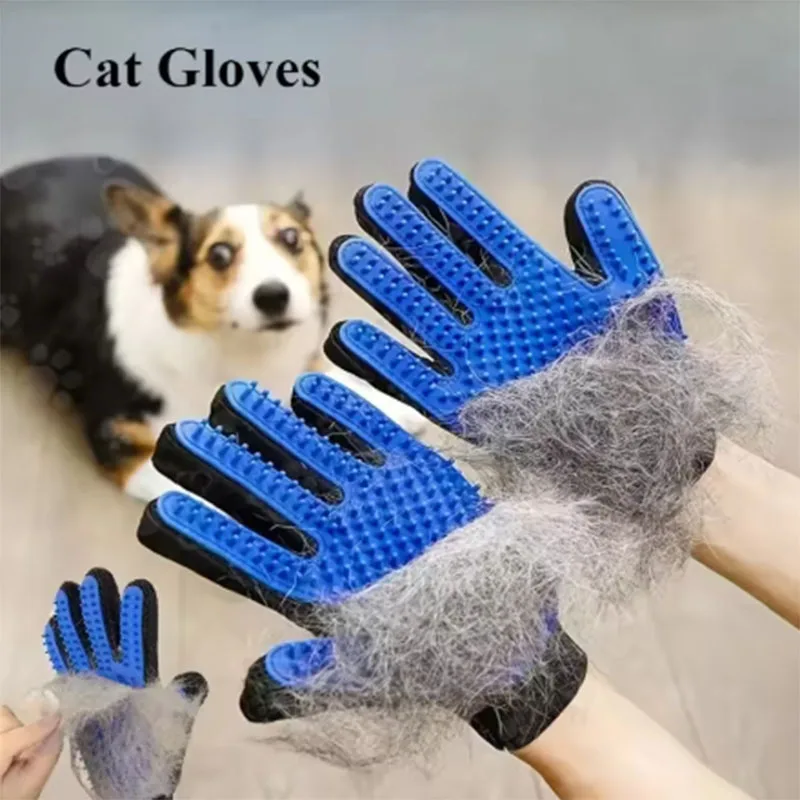 애완 동물 머리 장갑 빗 애완 동물 강아지 고양이 손질 청소 장갑 Deshedding 헤어 리무버 마사지 브러시 동물 용품 고양이 액세서리