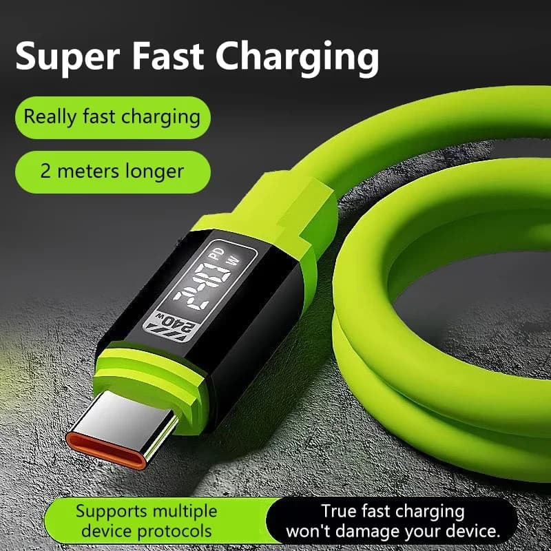 240W 타입 C 고속 충전기 타입 C USB 퀵차저 케이블 데이터 동기화 나일론 편조 와이어 충전 케이블 (화웨이, 샤오미용)