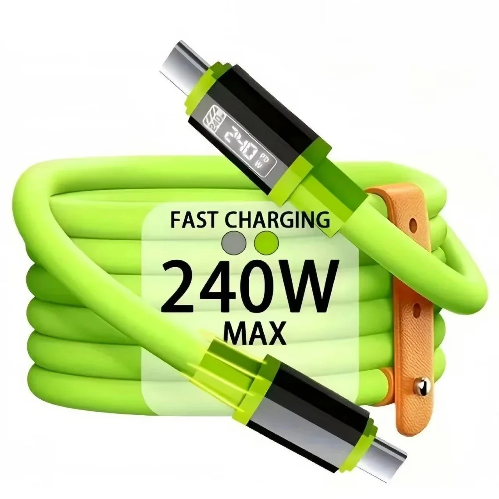 240W 타입 C to 타입 C 초고속 충전 케이블 범용 고출력 충전기 USB 코드 6A USB C 케이블 샤오미 아이폰 삼성용