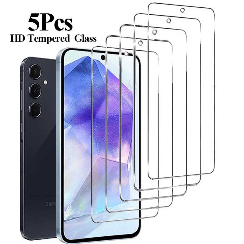 갤럭시s24 s25 s26 울트라 필름, 삼성 S25 S26 용 HD 스크린 보호대, 삼성 S23 A55, A35, A54, S25, 삼성 S24, 갤럭시 S24 S21 S22 필름, 갤럭시 S23 FE용 강화 유리 Samusng S24 Screen Protector